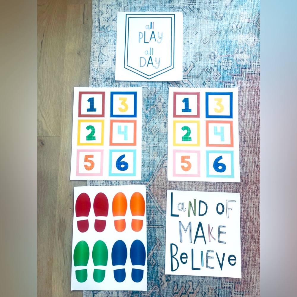 NEW Classroom or Playroom Wall/Floor Decals